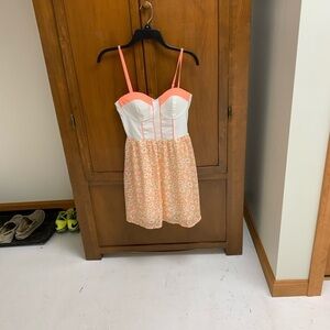 Hit List corset style mini dress small adjustable straps 15-16in pit